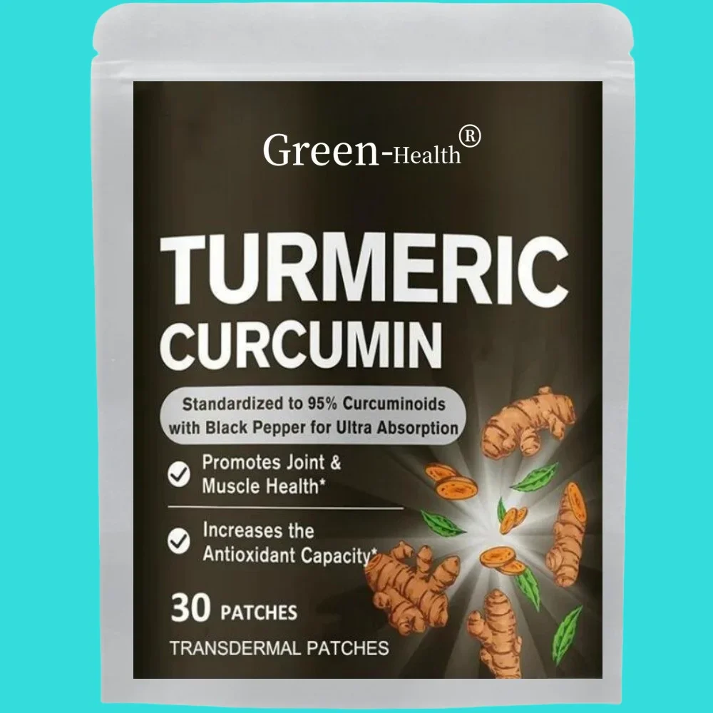 Turmeric Curcumin Transdermal Patches Muscle Support - 30 Patches One Month Supply