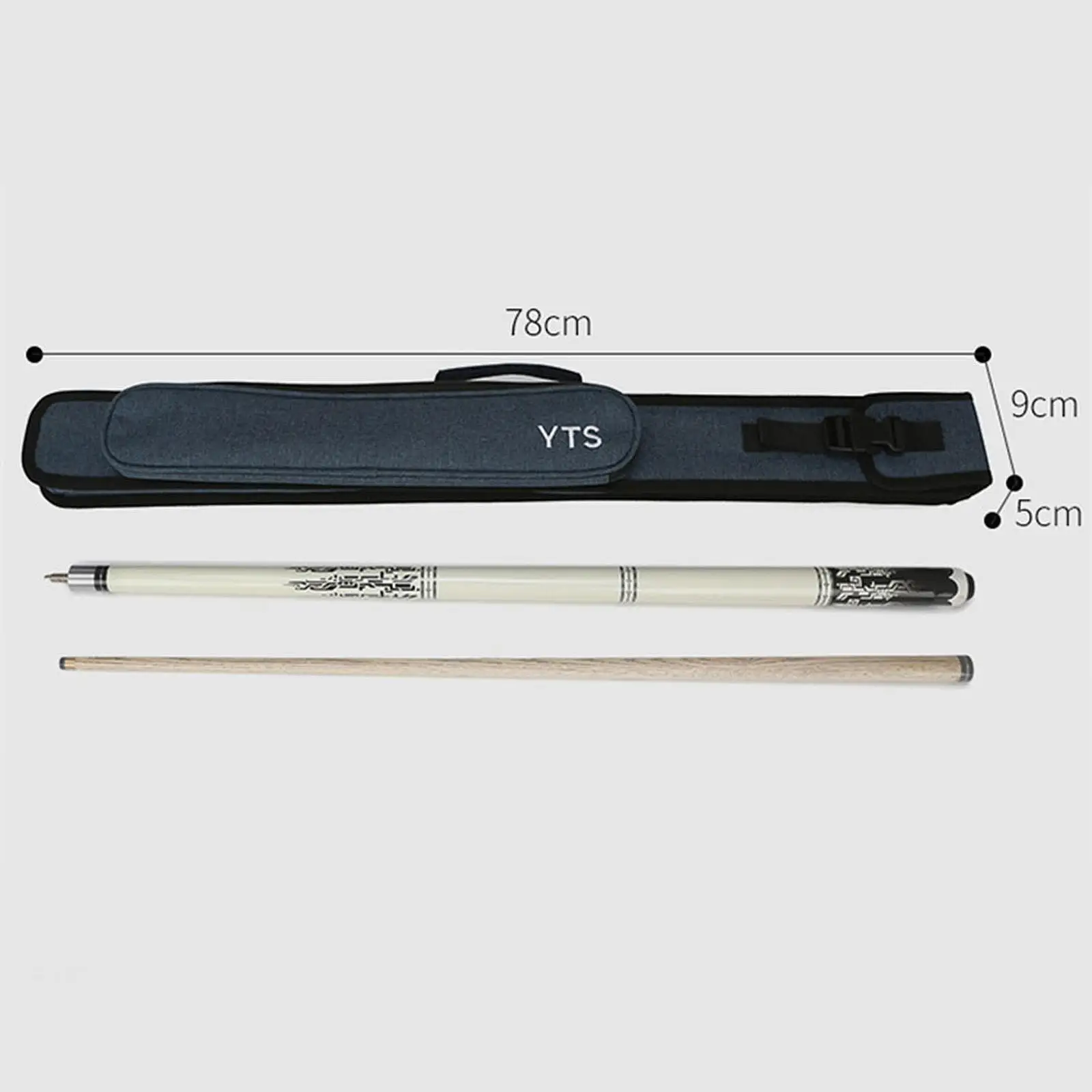 Snooker Cue Case Durable Oxford Billiard Stick Hard Case Double Slots Protective Travel Bag for Daily Play