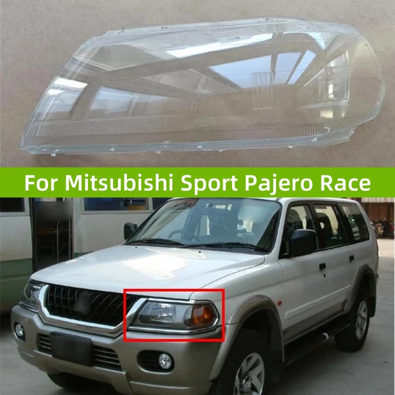 Para mitsubishi sport pajero corrida carro acessório faróis lente da lâmpada