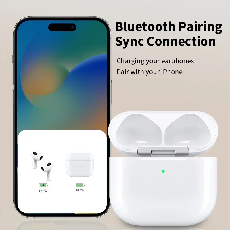 For Airpods 4 USB C Port Charger Case  Replacement Wireless Charging Box Bluetooth Earphone Accessory Pairing For Airpod 4