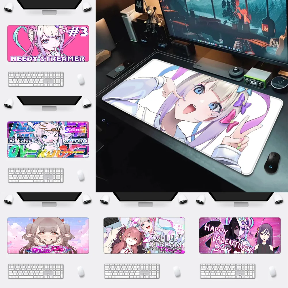 

Needy Girl Overdose Game Mousepad HD Printing Computer Gamers Locking Edge Non-slip Mouse Pad XXL90x40cm Keyboard PC Desk Pad