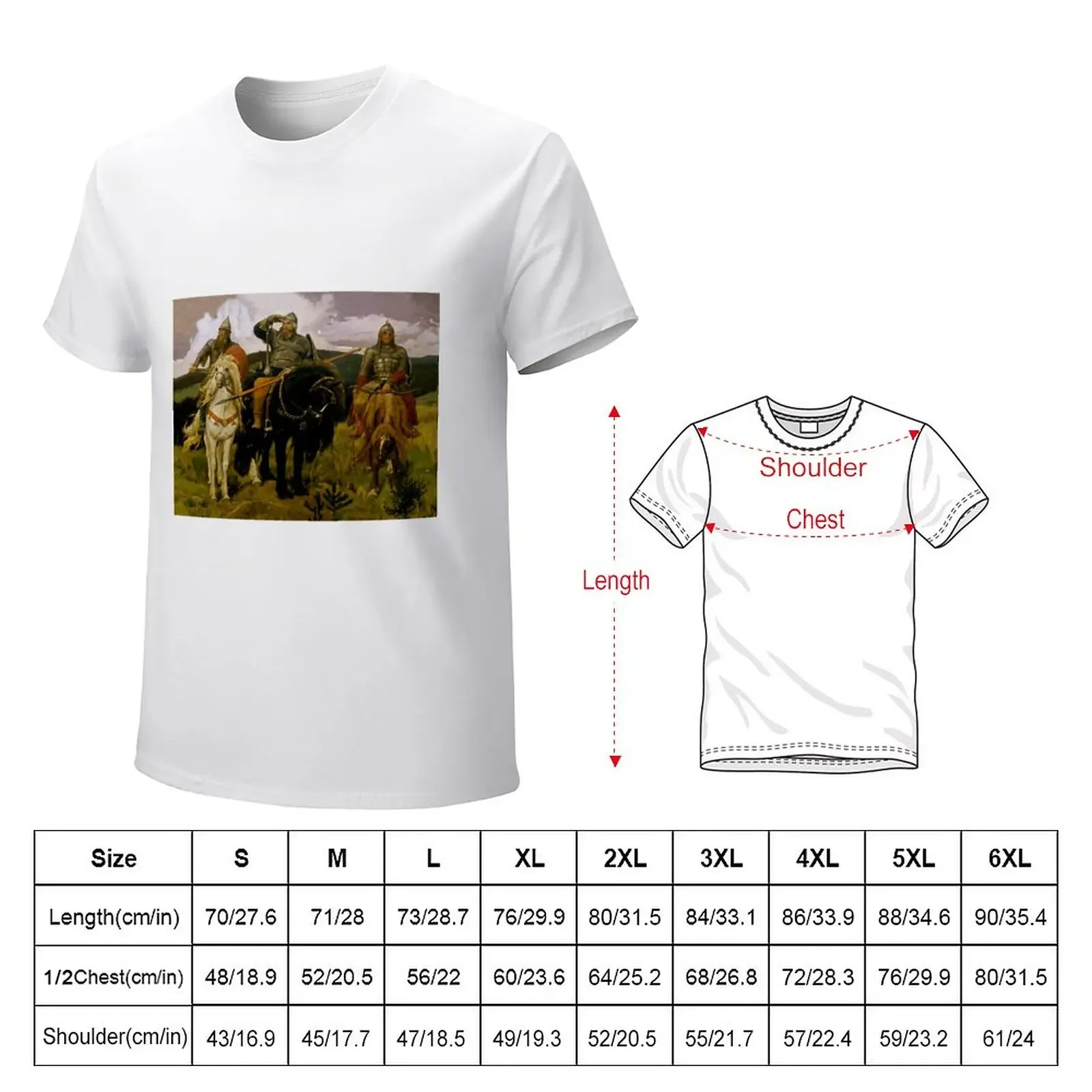 “Russian Bogatyrs” by Victor Vasnetsov T-Shirt quick drying tops summer clothes heavy weight t shirts for men