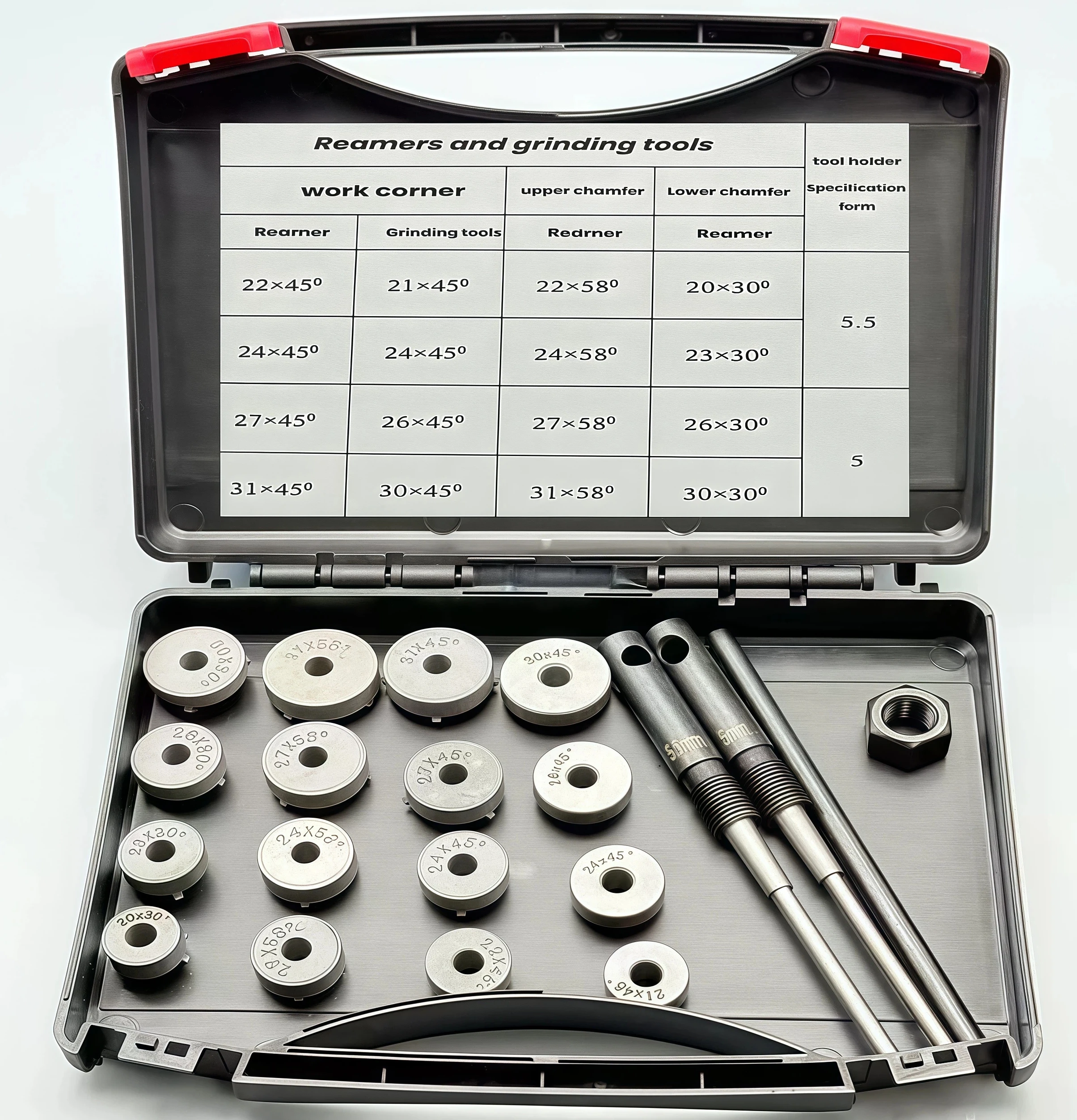 

New high-quality valve seat reamer set motorcycle valve seat maintenance tool 20-31mm