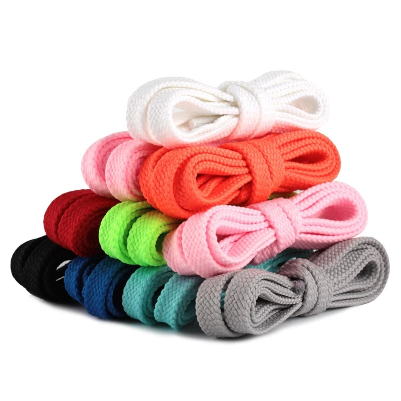 28 Colors Flat Shoe Lace Double Layer Precision Weaving Shoelaces Used For 574 NB 327 Casual Sports Shoes White Shoelace 1 Pair