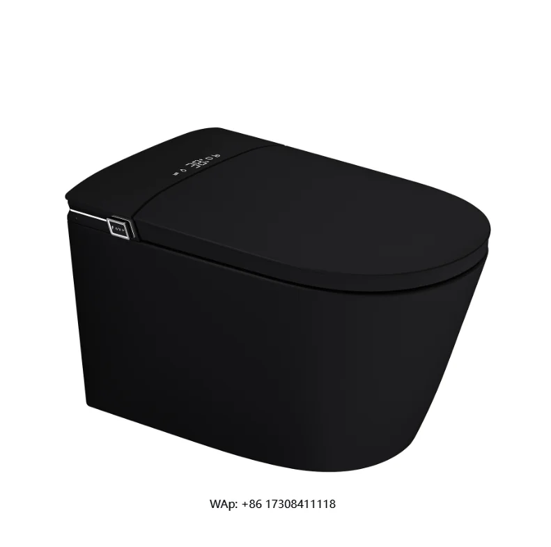 Высококачественный умный туалет, настенный туалет для ванной комнаты с пультом дистанционного управления чашей без оправы и дренажем S-Trap, интеллектуальный дизайн