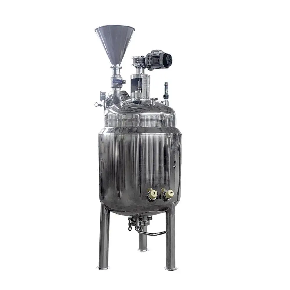 F/BE Stainless Steel Reactor/Homogenizer Mixer Tank Jacket Electric Heating Reaction Kettle Motor 50L-50000L Capacity