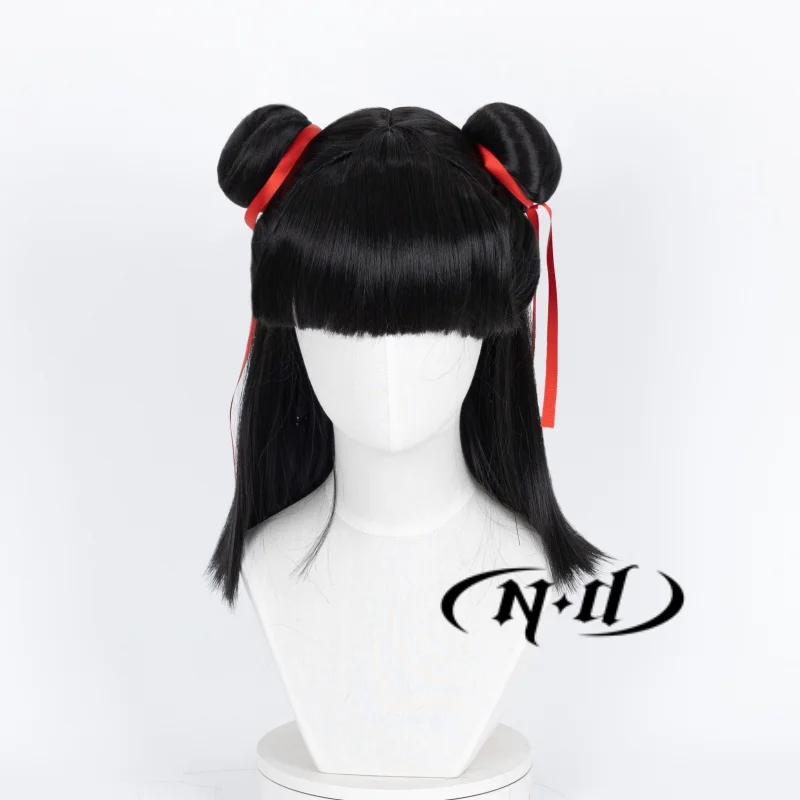 ND Ne Zha شعر مستعار تأثيري أنيمي Ne Zha تأثيري خصلات الشعر المستعار ل كوميك كون كوزر زي موضوع حفلة مقاومة للحرارة الاصطناعية