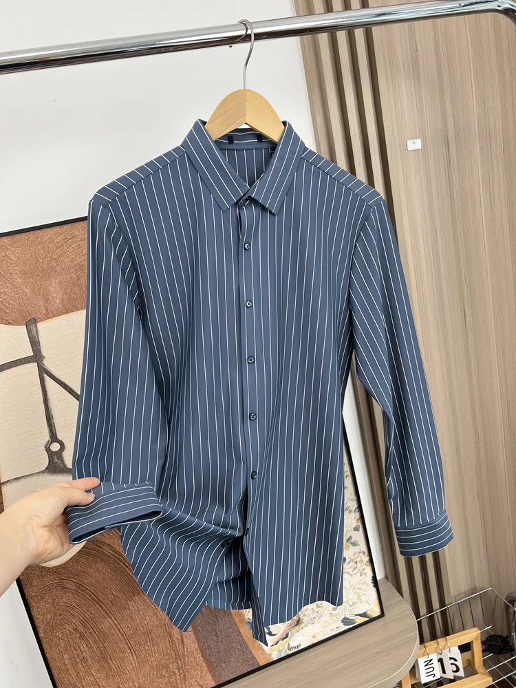 

Silk Smooth Drapey Casual Unisex Long Sleeve Shirt Autumn Season Standard Fit Fashion Urban Style Breathable Regular Length