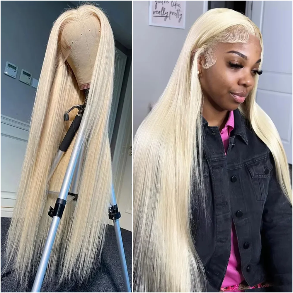 

Светлые парики из натуральных волос 613 Blonde Bone Straight, 13x4, с кружевной передней частью, 30-40 дюймов, плотность 200%, 13x6 HD кружевной фронтальный парик для женщин, предварительно прорезанные.
