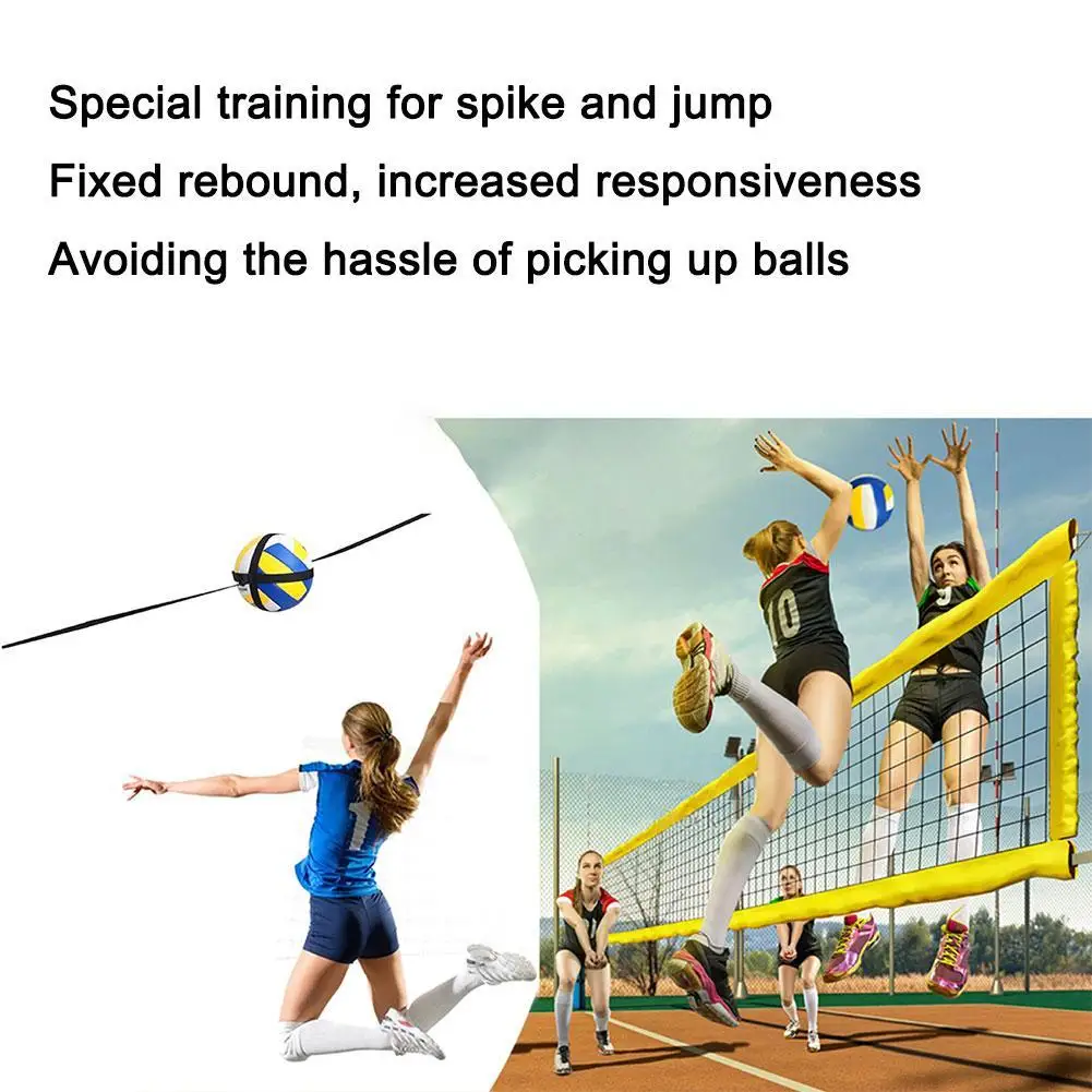 1pcs Practical Assistant Wear-resistant Flexible Volleyball Practice Trainer For Exercise Volleyball Trainer Volleyball Bel W2d4