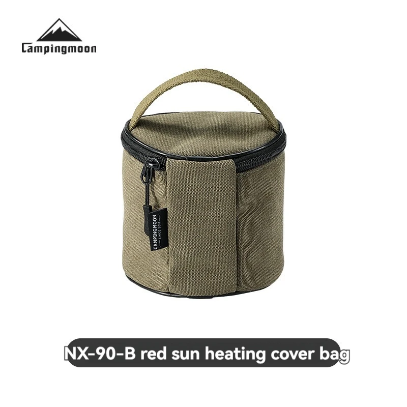 CAMPINGMOON NX-90-B Red Sun Heating Hood Storage Bag Thickened Canvas Miscellaneous Bag Camping Handheld Storage Bag