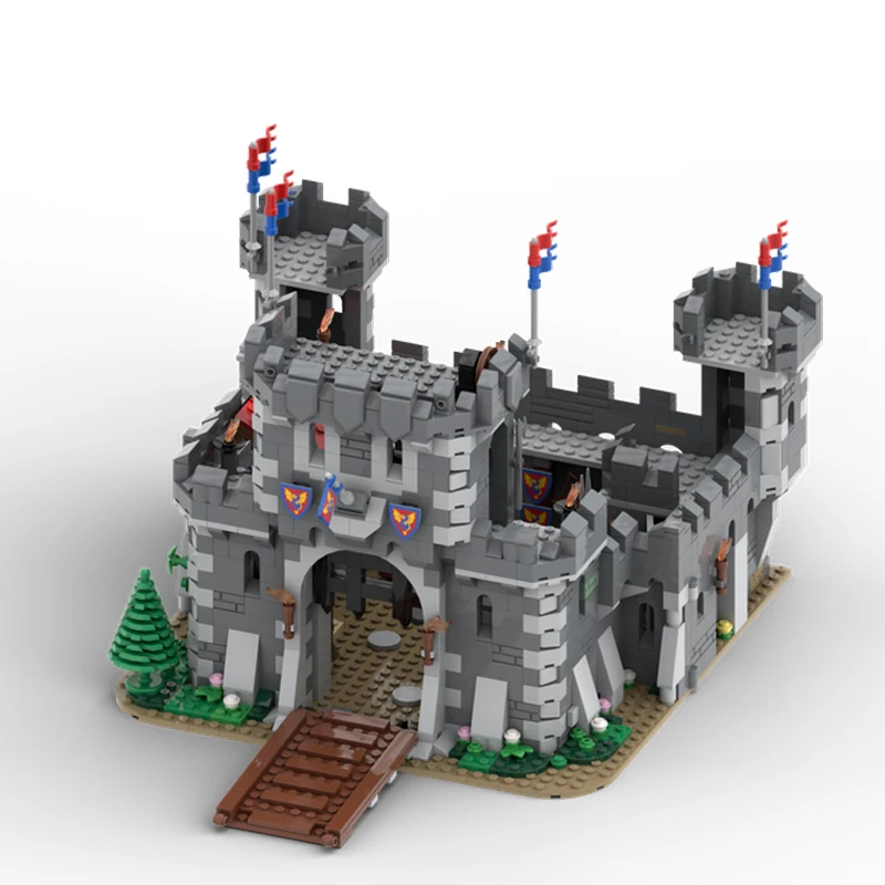 جديد 1527 قطعة MOC عرض الشارع في القرون الوسطى نموذج قلعة العاهل الأسود لتقوم بها بنفسك أفكار إبداعية لعبة أطفال تجميع لغز كتل الطوب هدية #1