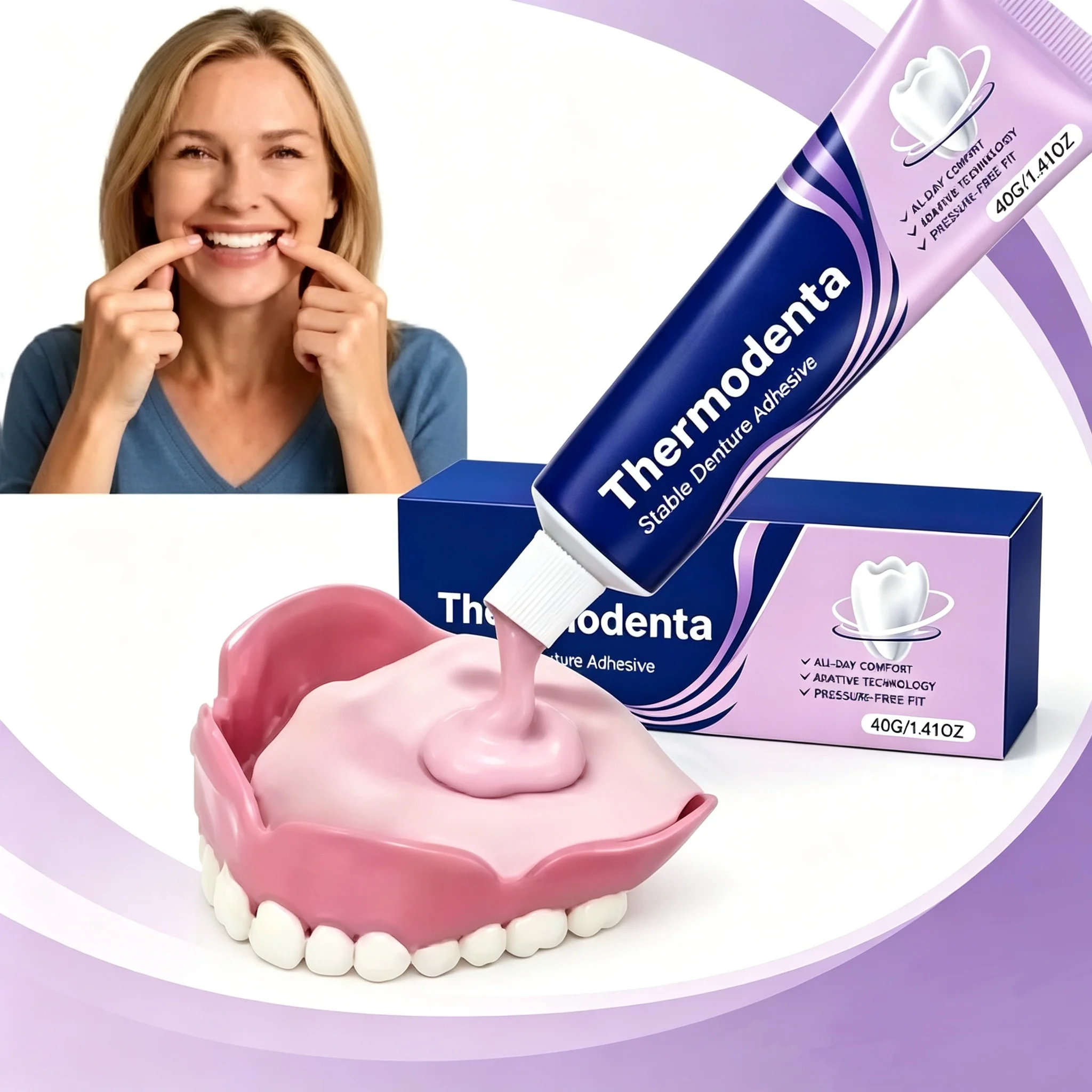 2026 Denture Adhesive Cushion Glue Thermoplastic Silicone Reline Kit Comfortable Denture Care Create Stable Secure Hold