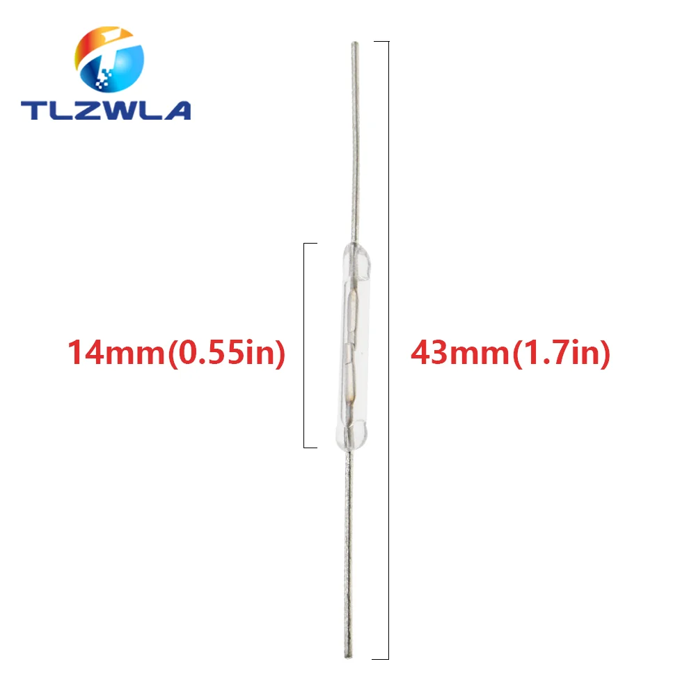 10PCS N/O Reed Switch Magnetic Switch 2X14MM Normally Open Magnetic Induction Switch 2*14mm