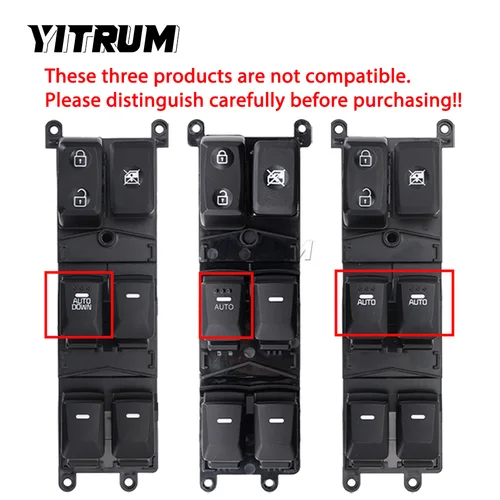 Imagen 2 del producto YITRUM interruptor de ventanilla eléctrica para Kia Cerato K3 Forte 2014 2015 2016 2017 2018 93571-A7000 93571-A7100 93570-A7200