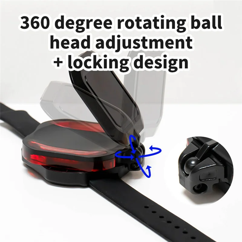 CGDS-Bicycle Rearview Mirror Wristband Rear View Mirror Arm Back Mirror Wrist Strap Bicycle Motorbike Rear Reflector