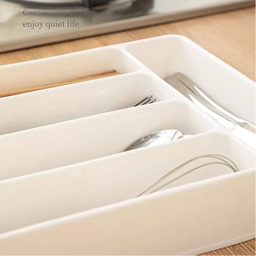 Quality 4/5 Compartments Cutlery Organizer Rectangle Easy Clean Drawer Divider Tray Utensil Tray Kitchen