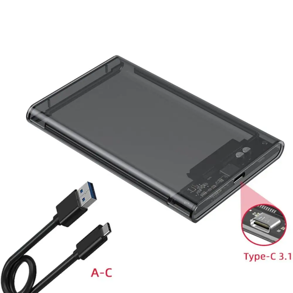 

Требуется винты USB 3.0 Type-C 3.1 с кабелем для передачи данных 2,5-дюймовый корпус для жесткого диска Коробка для жесткого диска Коробка для хранения жесткого диска