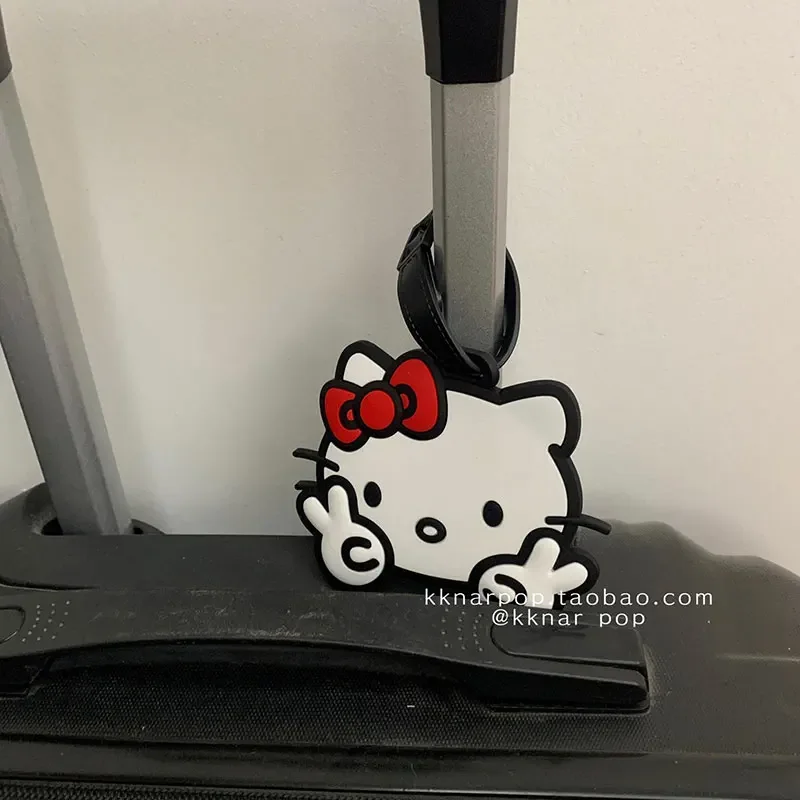 Anime Sanrio Hello Kitty Kawaii Kuromei Melody Luggage Tag Suitcase ID Address Holder Luggage boarding portable