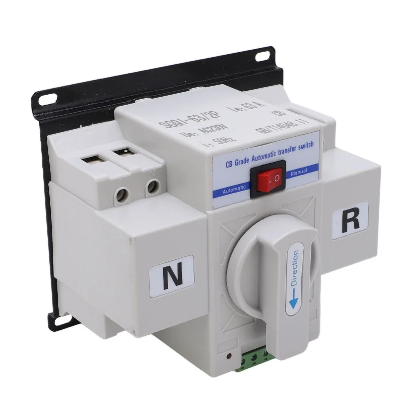 

Dual Power Automatic Transfer Switch 2P Automatic Transfer Switch For Home Industry 230V 63A