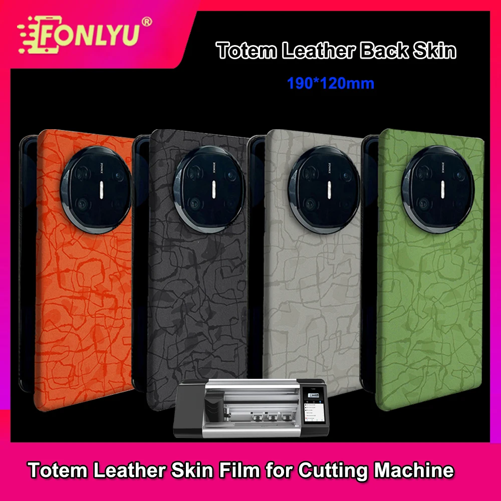 

FONLYU Totem Texture Leather Skin Back Cover Film Protector Sticker for Blade Laser Hydrogel Cutting Machine Decorative Sheet
