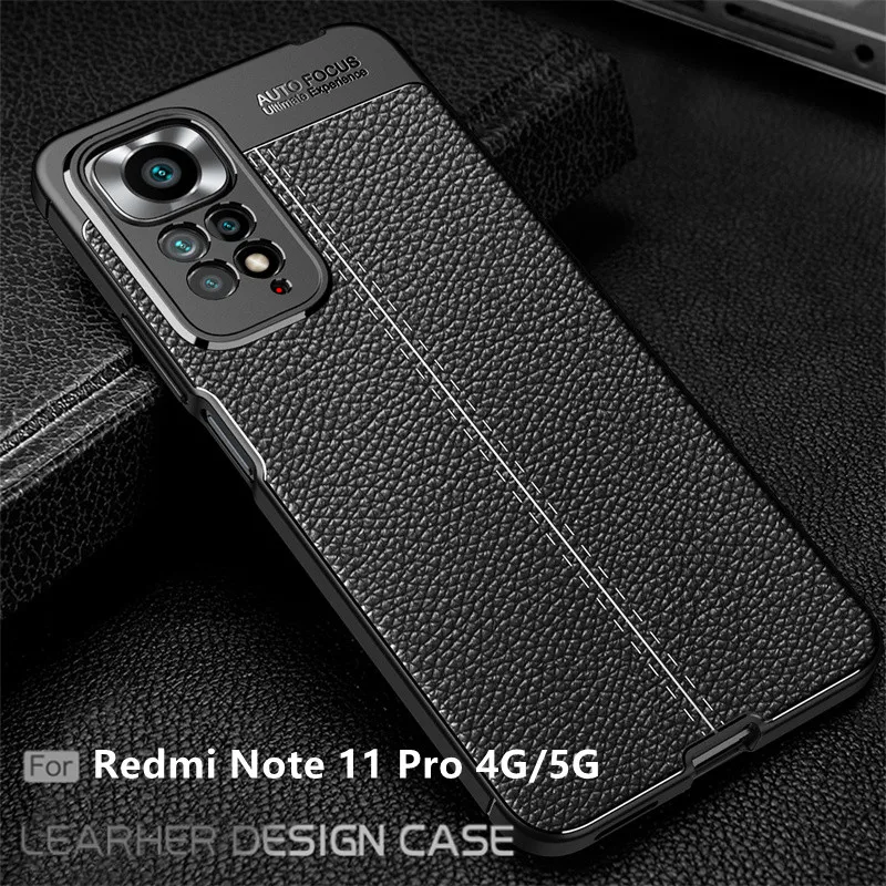 For Xiaomi Redmi Note 11 Pro 5G Case Cover Redmi Note 11 Pro Plus 11S 5G Capas TPU Soft Leather For Fundas Redmi Note 11 Pro 5G