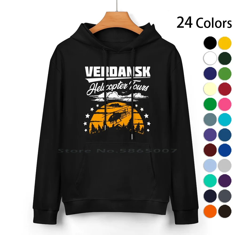 Warzone / Verdansk Helicopter Tours Pure Cotton Hoodie Sweater 24 Colors Gamer Gaming Esports Ps4 Pc Unique Original Cool