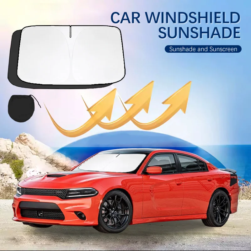 

Car Visor Sunscreen Window Sun Shade Blocks Parasol Coche UV Rays Driver Protection For Dodge Charger SRT New Energy