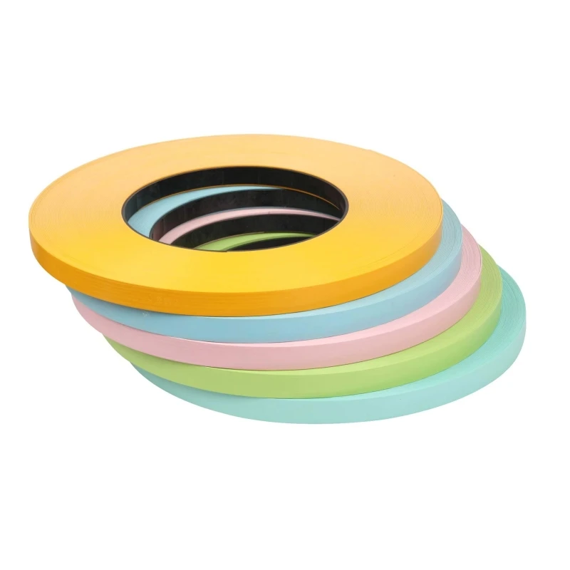 PVC Edge Banding Tape Solid Color Edge Trim 23mm/55mm Width for Furniture Cabinet Woodworking