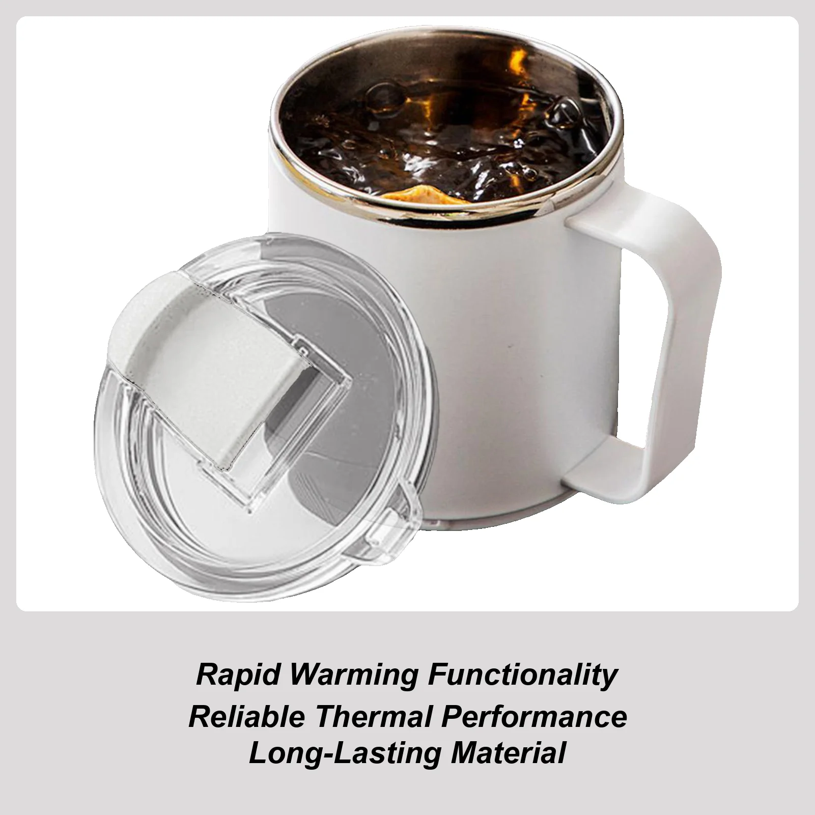 

Tumbler With Handle Vacuum Insulated Coffee Tumbler Thermal Cups 460ml Leakproof Container Induction Heating For Hot Cold Water