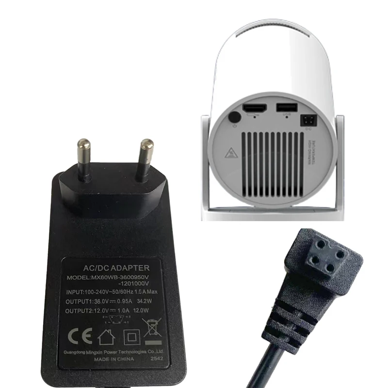 DITONG HY300pro+ Projektor 1,2/3m Original Verlängertes Stromadapter DC-Kabelverlängerung Geeignet für Magcubic HY300 Pro+ Projektor – Detail 5