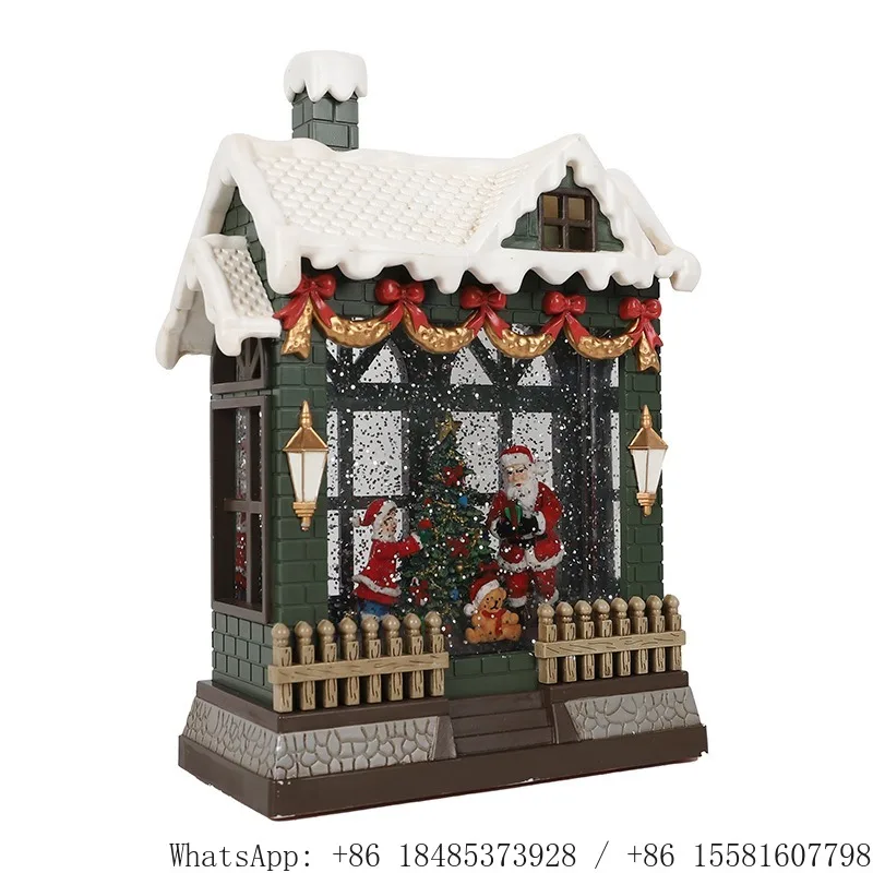 New Christmas House Manger Christmas House Manger Atmosphere Music Box Water Light Ornament