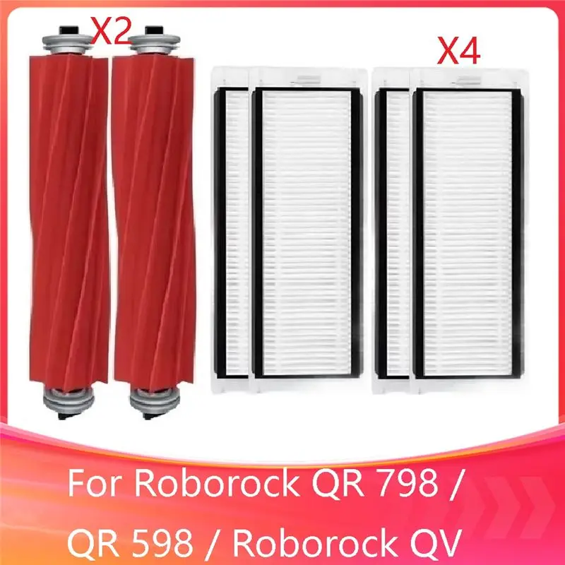 Advanced Cleaning System: Main Roller And HEPA Filter For Roborock QR 798 / QR 598 / QV 35A-[Mriae Parts]