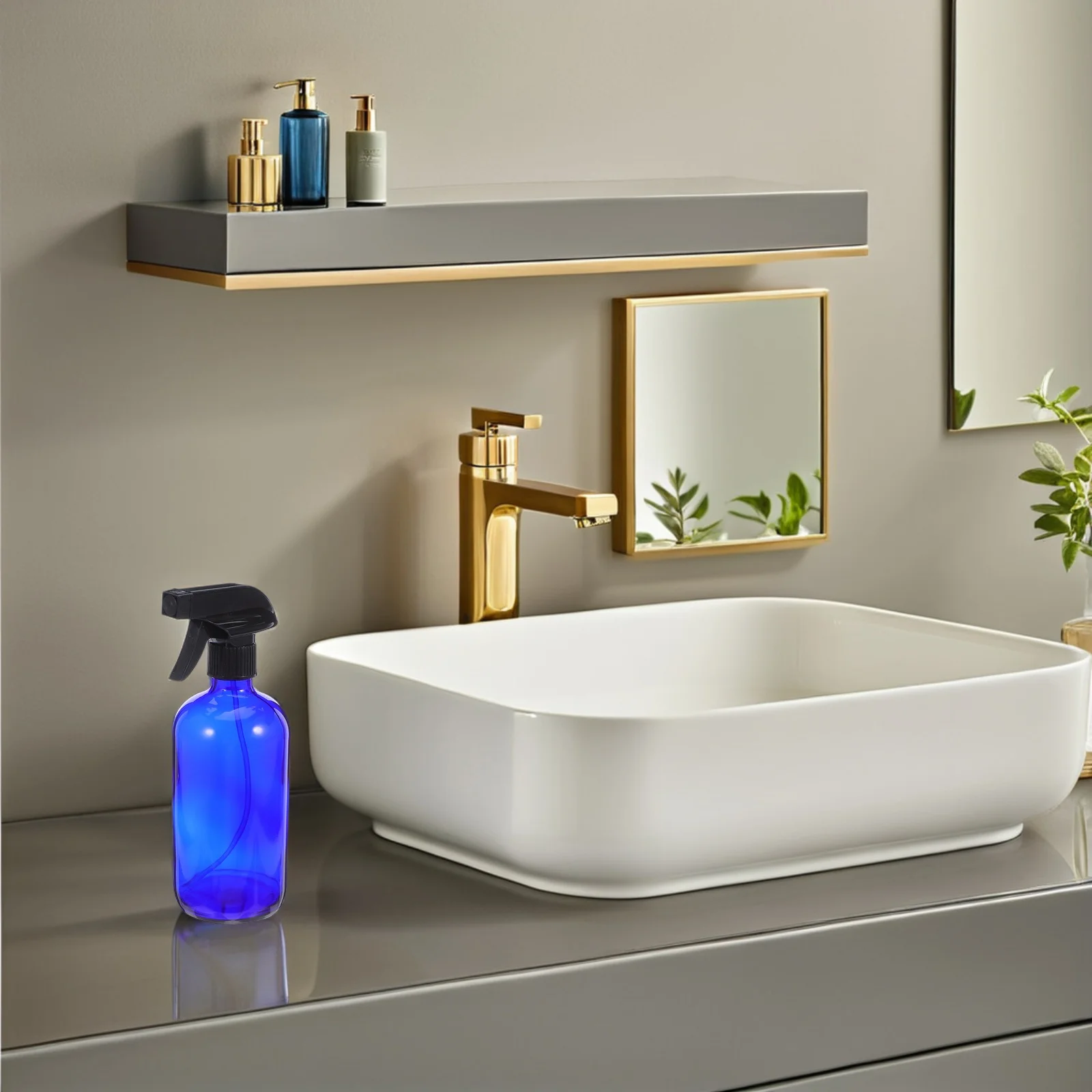 مجموعة واحدة من زجاجات الرش الزجاجية القابلة لإعادة الاستخدام وقابلة لإعادة الملء، حاوية مستحضرات التجميل الزرقاء للسفر المحمولة، زجاجة التعبئة والتغليف الفرعية، بخاخ الرذاذ #4