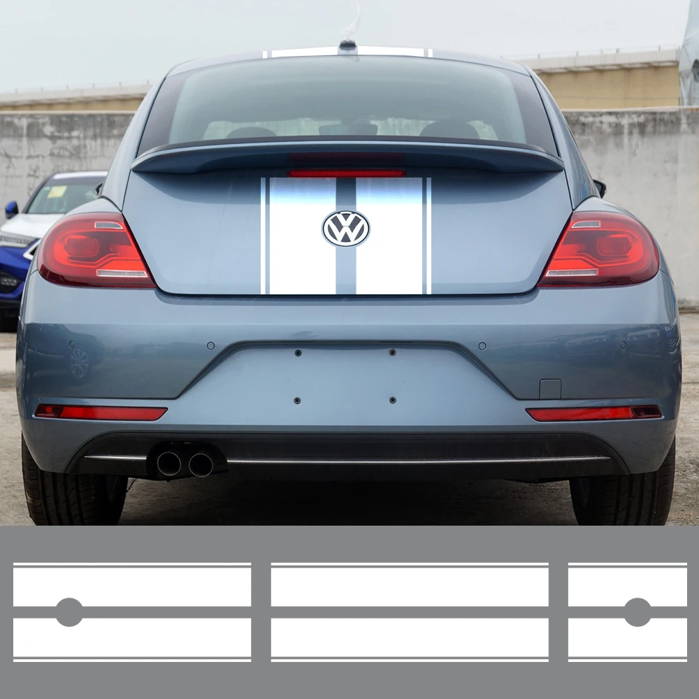 ชุดแต่งสติ๊กเกอร์ไวนิลลายตกแต่งฝากระโปรงหน้า หลังคา ฝากระโปรงท้าย สำหรับรถยนต์ Volkswagen Beetle A5 ปี 2011-2018