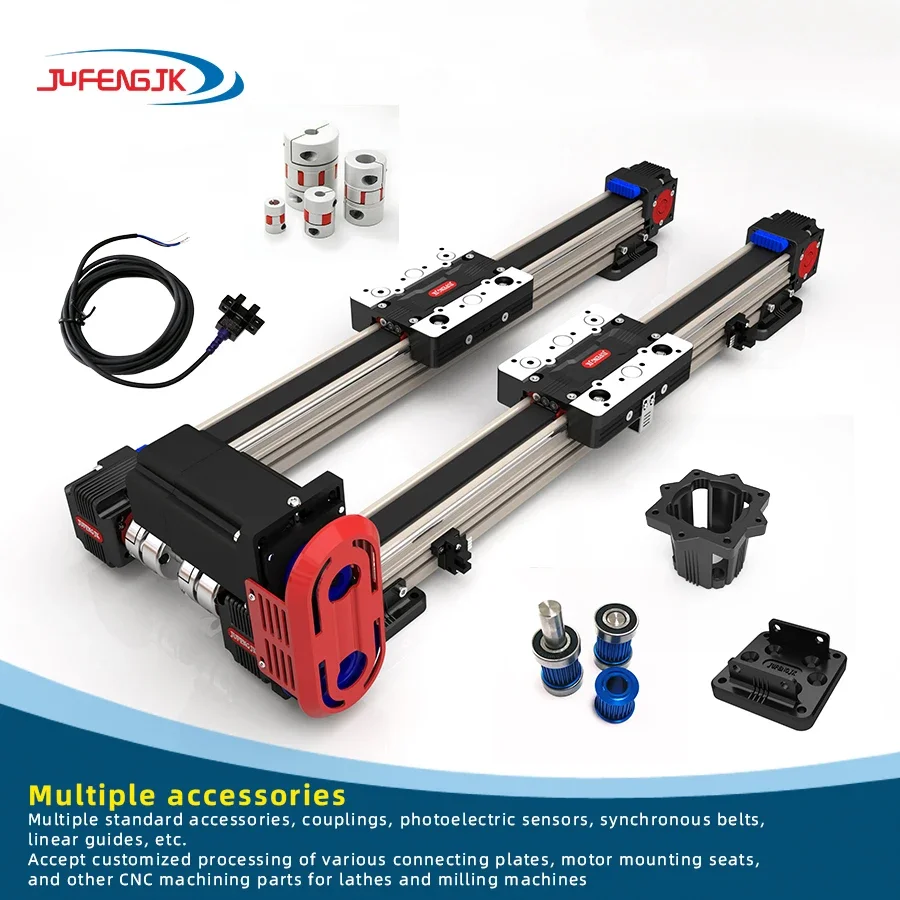 Double axis synchronous belt linear actuator WDT4545A customized length 100-3500mm CNC sliding platform gantry robot