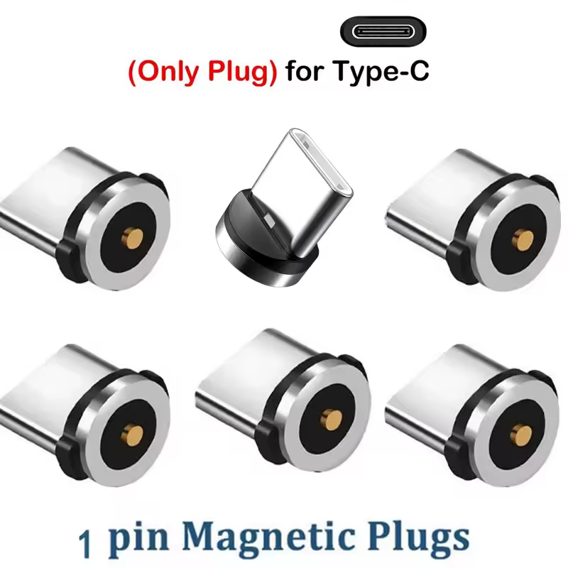 1/2/5 pièces USB Type C embouts magnétiques prise adaptateur de téléphone portable pour remplacement 360 ° Connecteur de câble de convertisseur de rotation de degrés