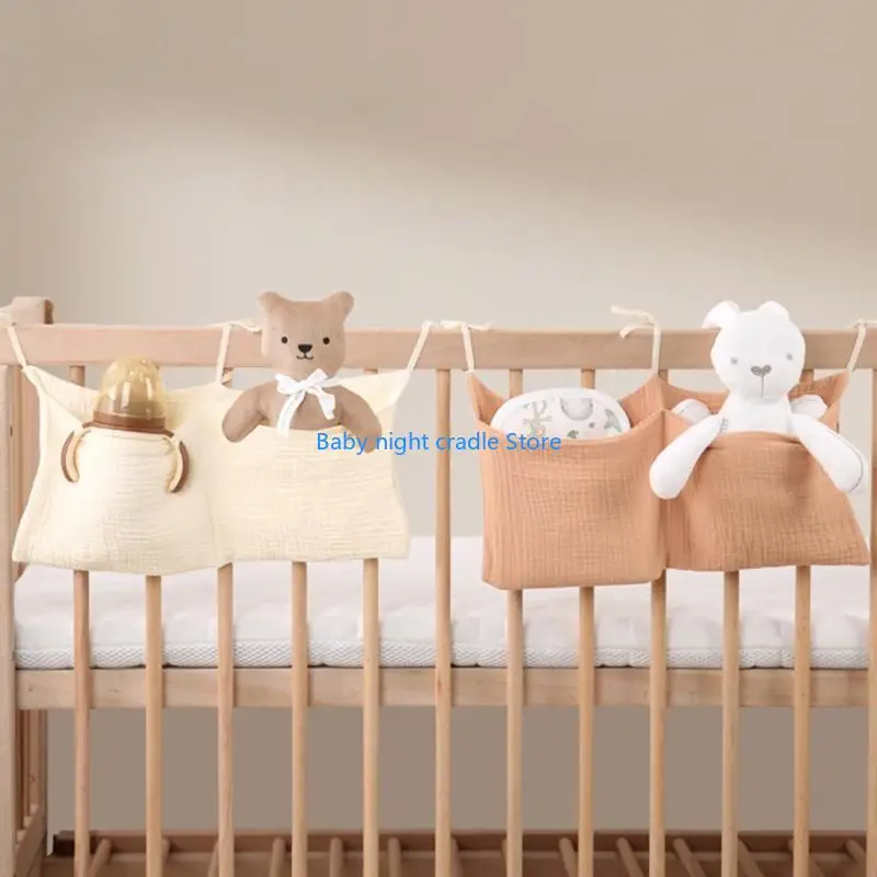 

J2FF Upgrades Infant Bed Hanging Pocket Organizes for Easy Access to Baby Essential
