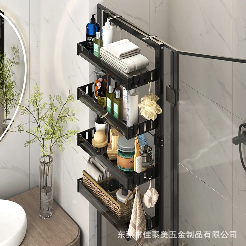 Bathroom Shelf Bathroom Accessories Shampoo Storage kitchen accessories Holder No Punch Metal Shelf Organizer Corner Shelf