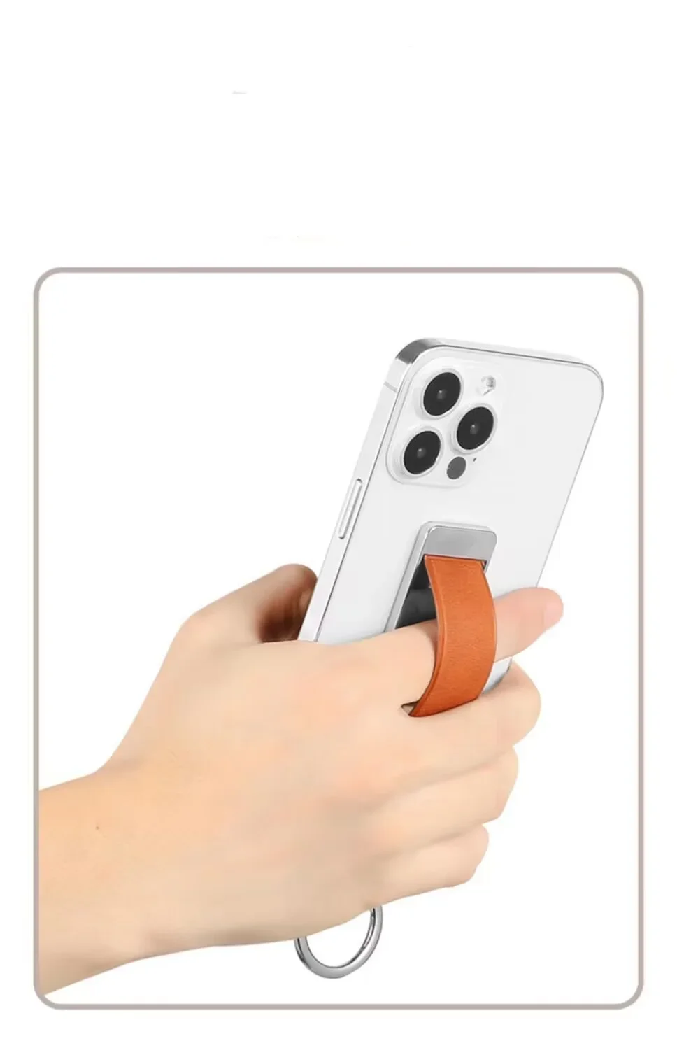 2024 neue Handgelenk Band Handy Halter Finger Grip Handy Stehen Push-Back Stickd Buchse Halterung für IPhone Samsung Xiaomi – Detail 9