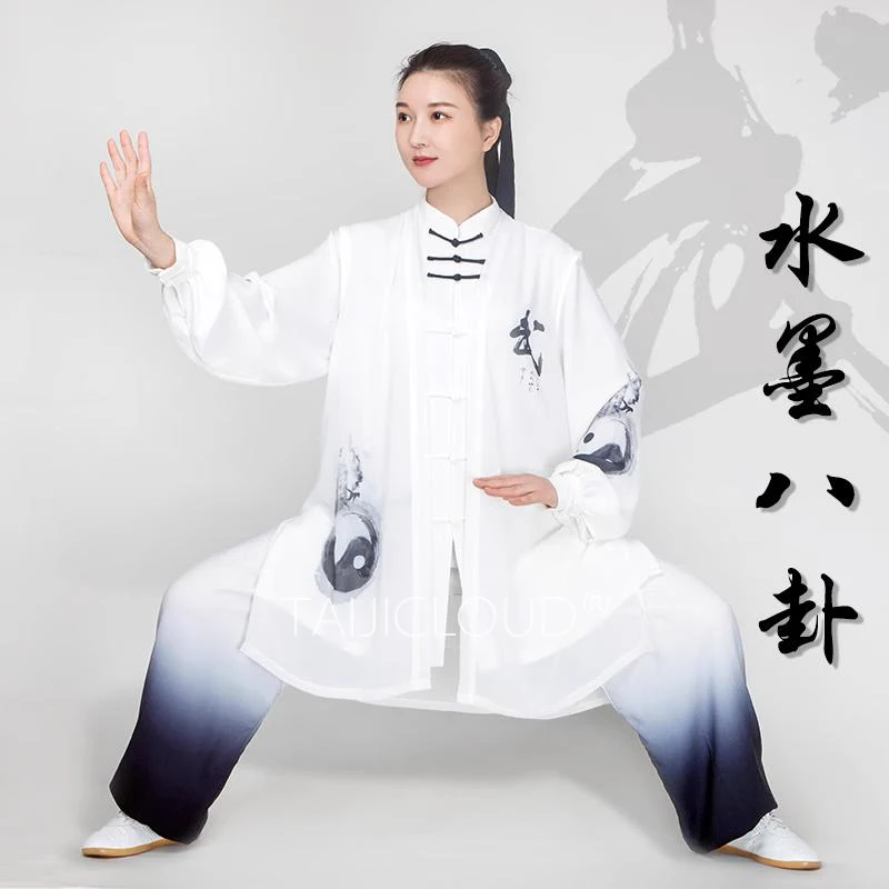 Tai Chi Training attire for Women and Men, with a draped veil for Competition and Performance