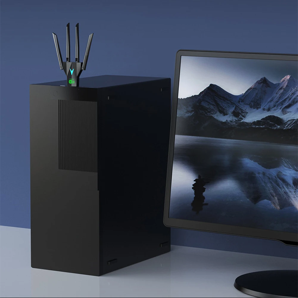 1300 Мбит/с Wi-Fi USB-адаптер двухдиапазонный 2,4/5,8 ГГц USB 3.0 Wi-Fi-ключ 4 антенны беспроводной приемник WiFi-адаптер для ПК/ноутбука