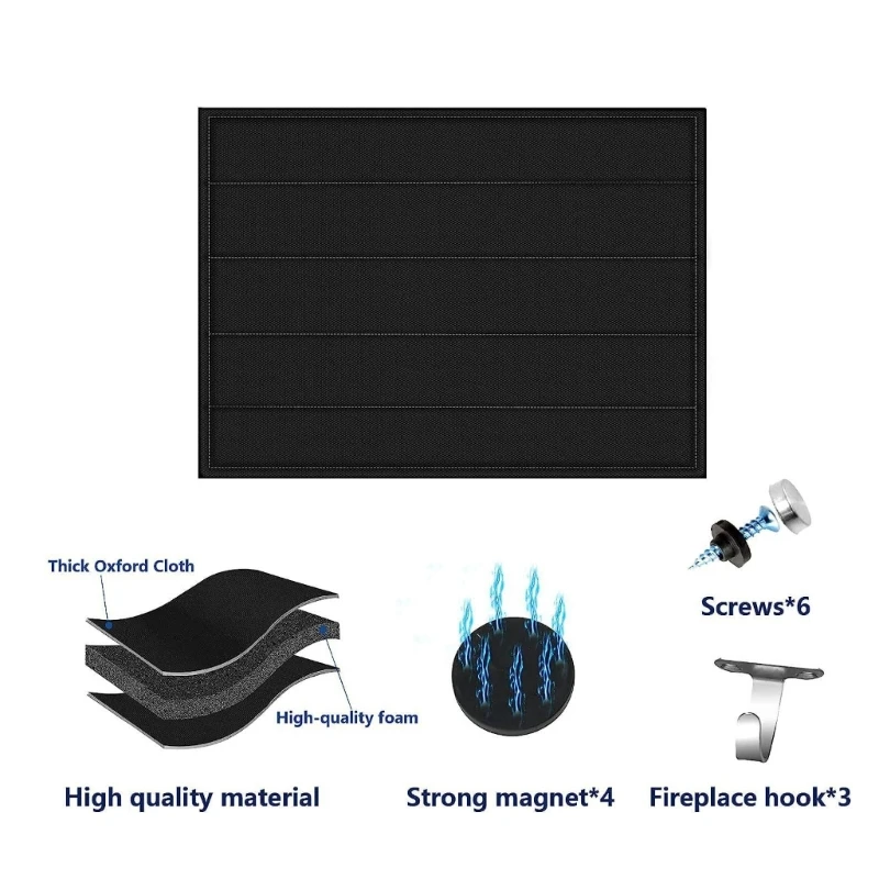 Fireplaces Draft Stopper Vent Covers Magnetic Fireplaces Cover Screens Insulation Blocker Stops Overnight Heat Loss