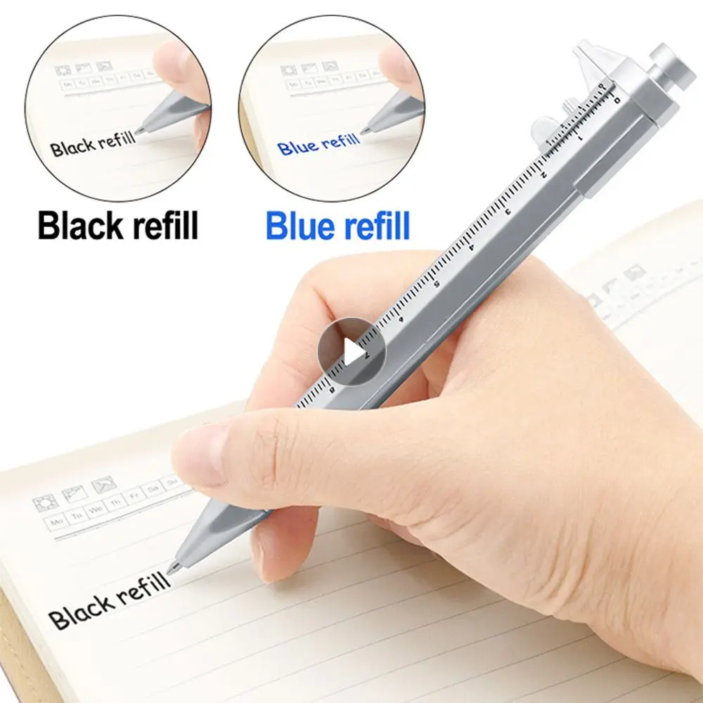 Multifunction Caliper Pen Ball-Point Ballpoint Pen Gel Ink Pen Vernier Caliper Roller Ball Pen Creativity Stationery Instruments