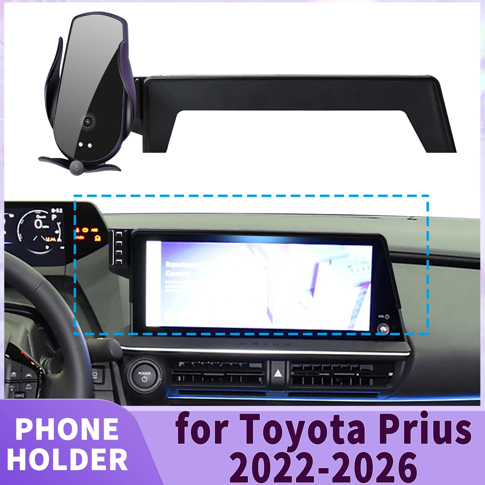 

fit for Toyota Prius 2022 2023 2024 2025-2026 60 Series Screen Base Phone Holder Mount ​​ Secure Clip Car​​ accessoires