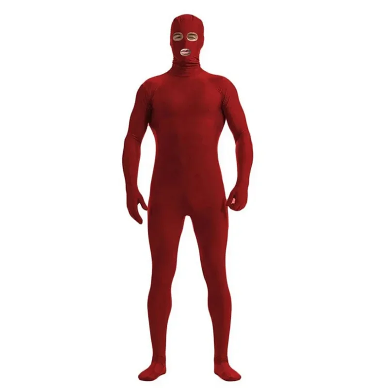 HN8 Body completo Zentai con ojos abiertos y boca para hombre, mono ajustado de cuerpo completo, traje Zentai de manga larga, disfraz para adulto y niño 8...Gf