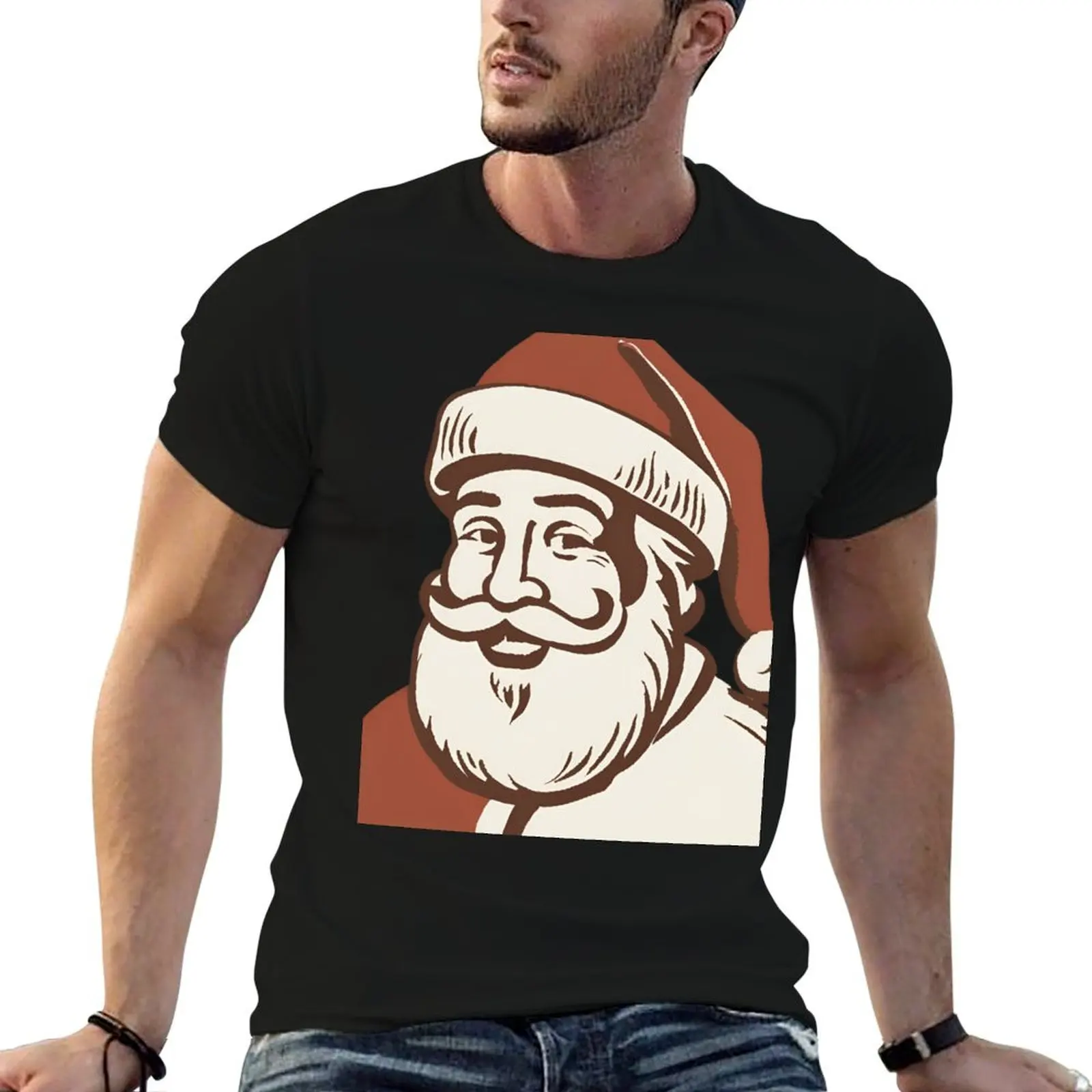 Santa Classic Christmas Jumper Sweater Hoodie T-Shirt Soft Lightweight Cotton T-Shirt