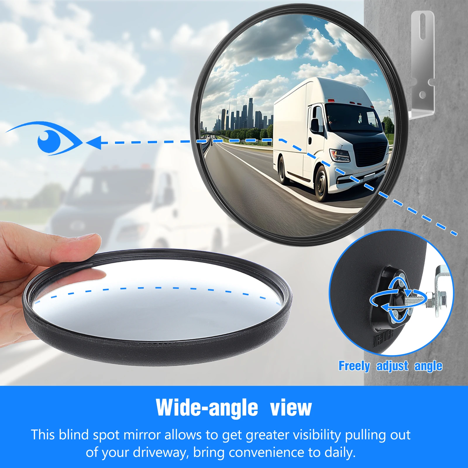 مرآة المرور الآمنة مرآة محدبة مرآة النقطة العمياء لمكتب سوبر ماركت مرايا المرآب وقوف السيارات الخلفية للرؤية الخلفية