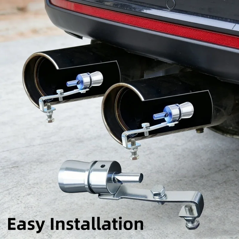 Sifflet de son turbo pour échappement de voiture, accessoire universel de simulation modifiée pour tuyau d'échappement automobile