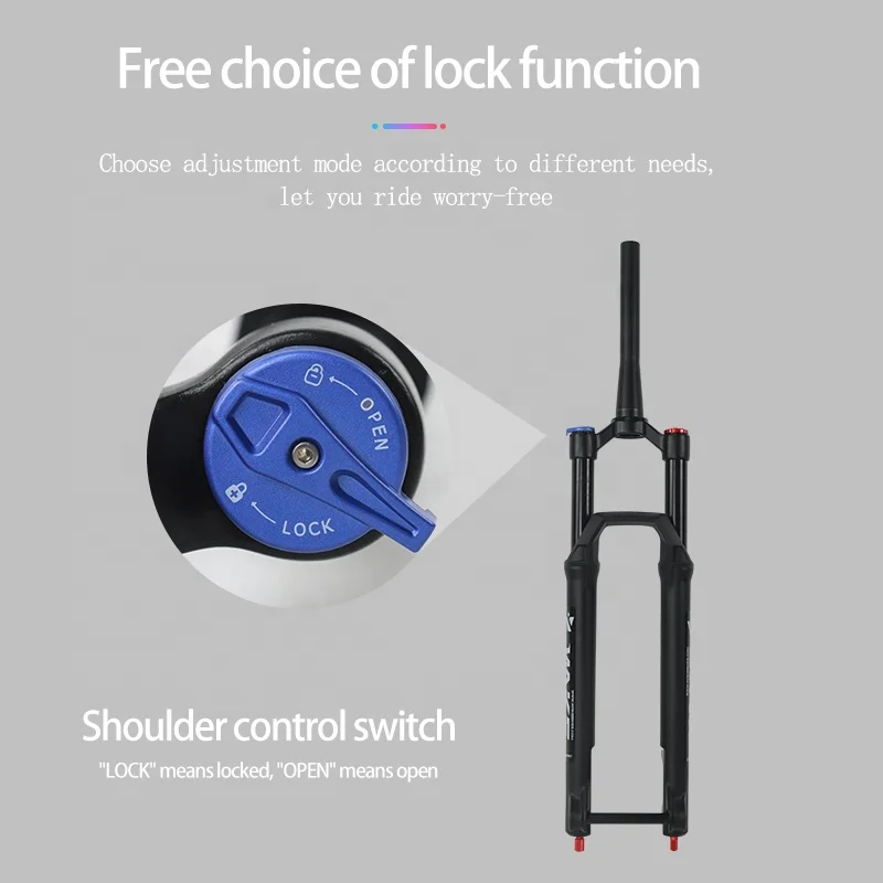 ويك الجبلية مدبب دراجة هوائية شوكة دراجة هوائية 27.5/29 بوصة الهواء الرطوبة شوكة امتصاص الصدمات شوكة سبائك المغنيسيوم